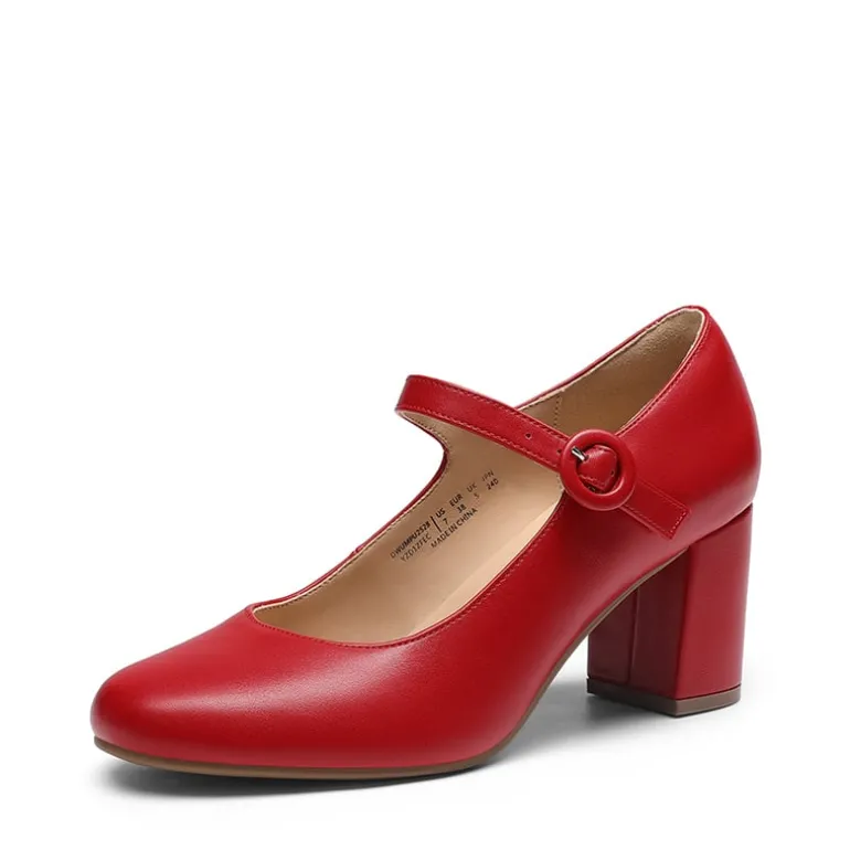 Vegan Leather Mary Jane Pumps