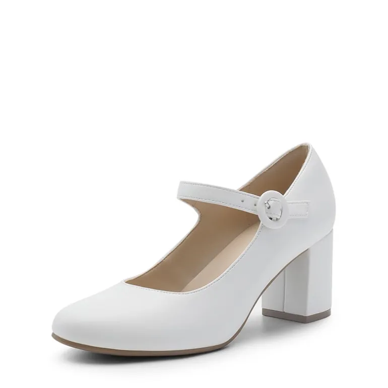 Vegan Leather Mary Jane Pumps