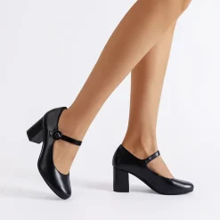 Vegan Leather Mary Jane Pumps