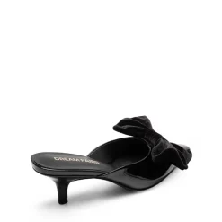 Velvet Bow Kitten Heeled Mules