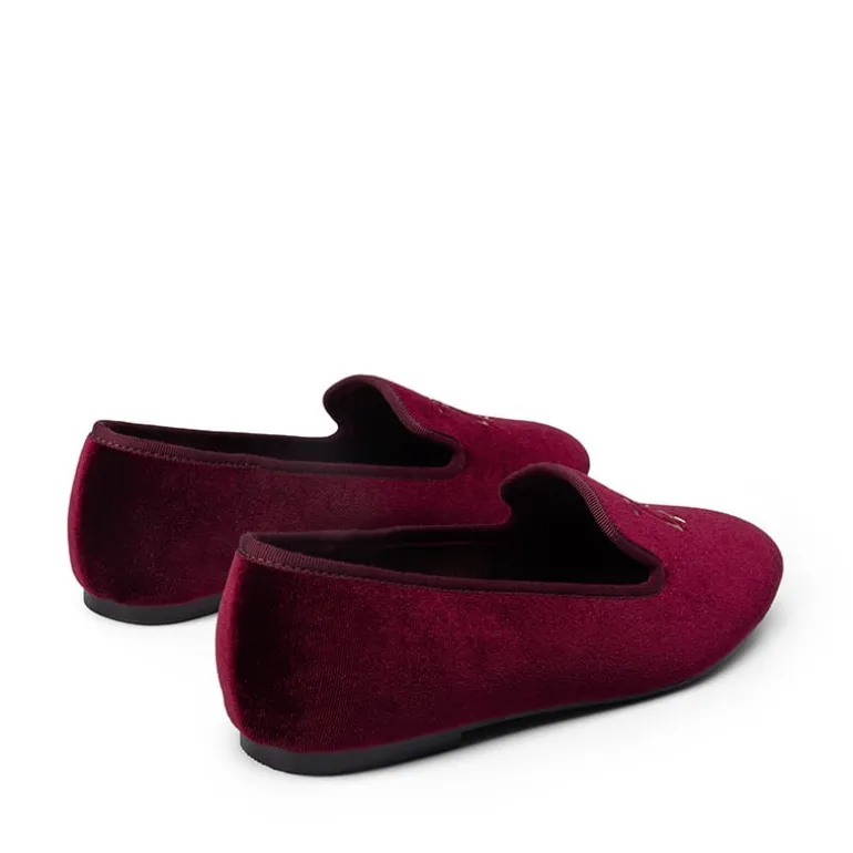 Velvet Embroidery Flats