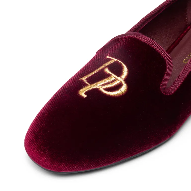 Velvet Embroidery Flats