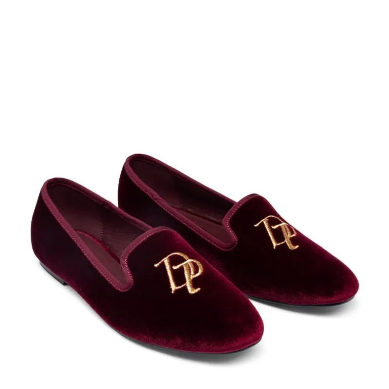 Velvet Embroidery Flats