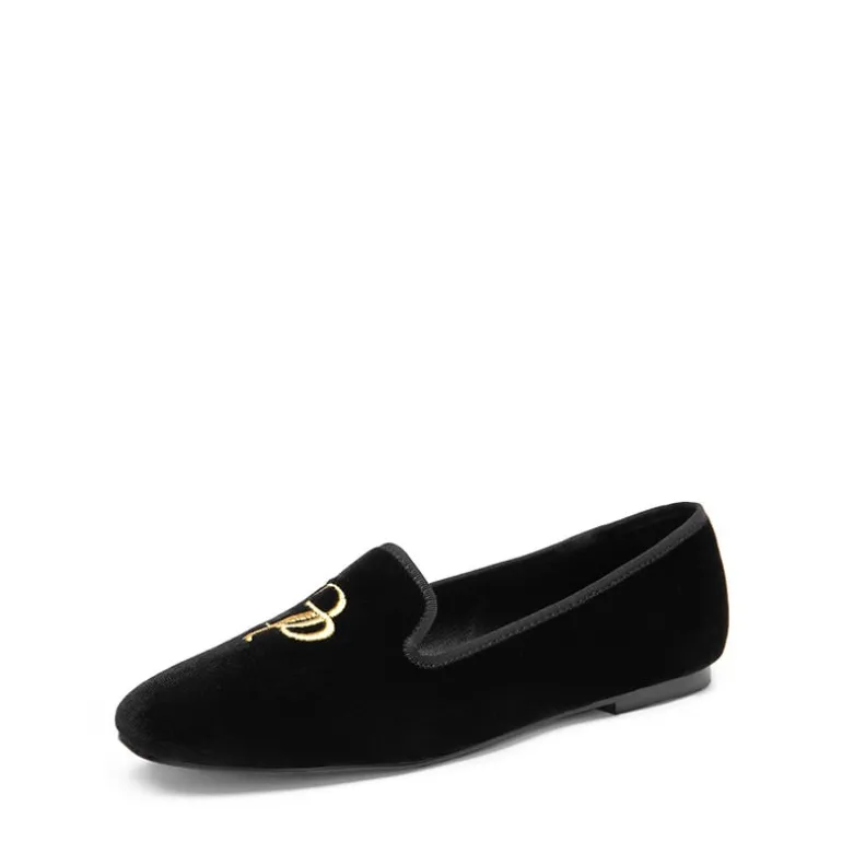Velvet Embroidery Flats