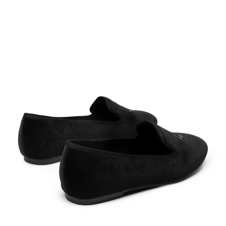 Velvet Embroidery Flats