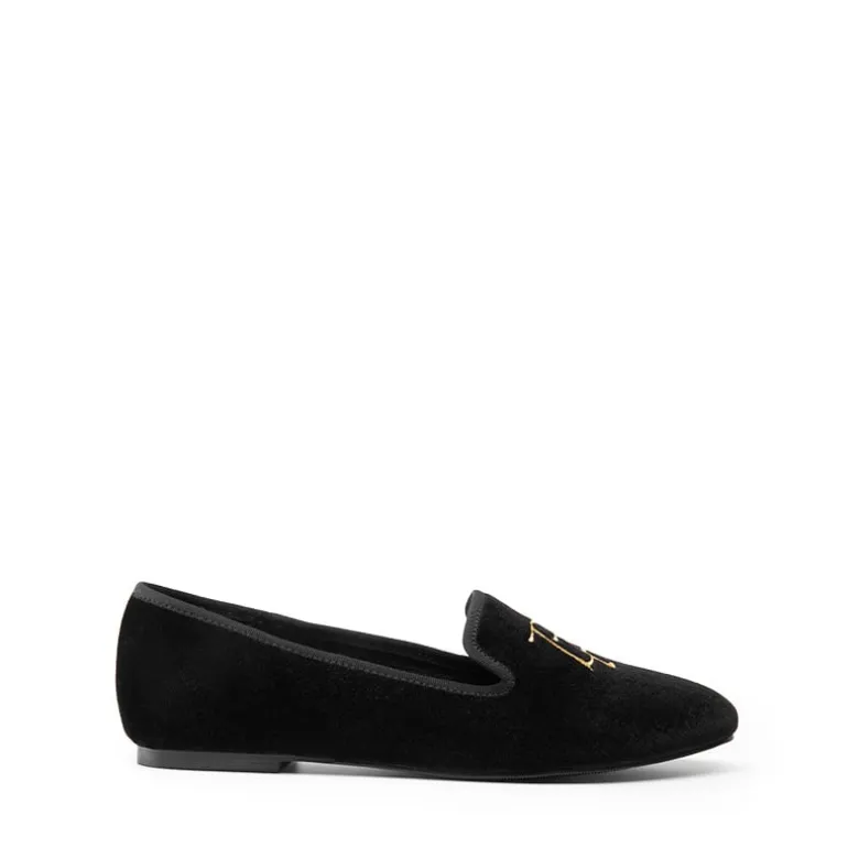 Velvet Embroidery Flats