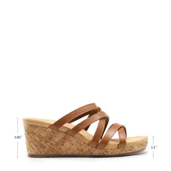 Velvety Layer Strappy Wedge Sandals