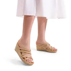 Velvety Layer Strappy Wedge Sandals