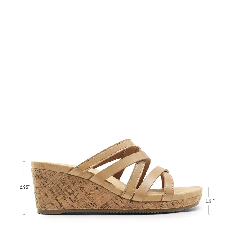 Velvety Layer Strappy Wedge Sandals