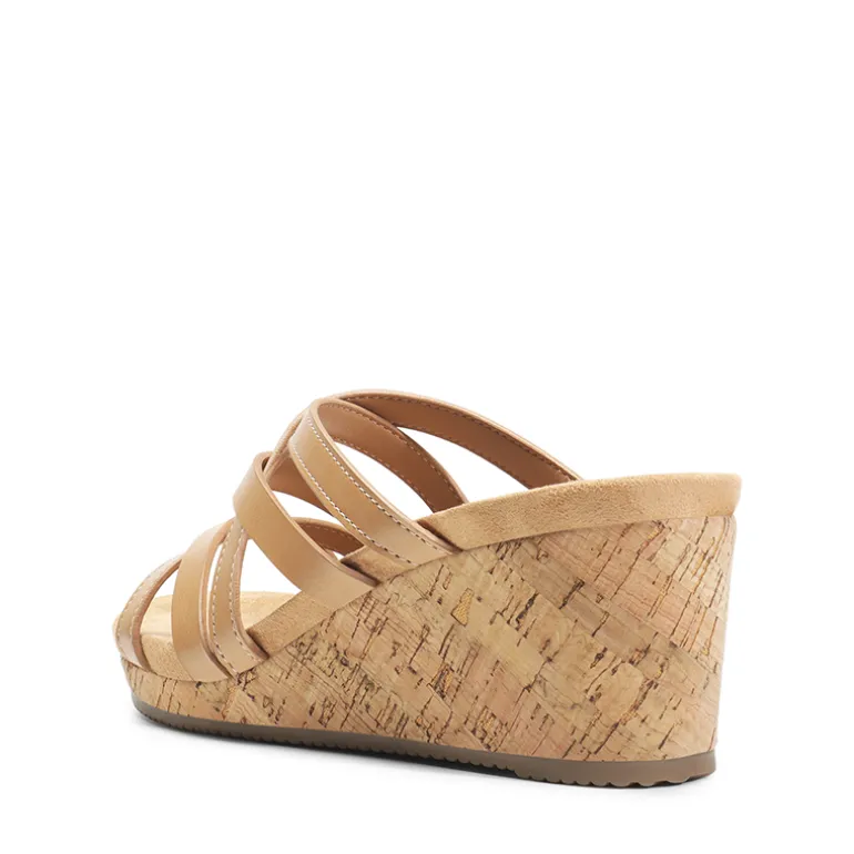 Velvety Layer Strappy Wedge Sandals