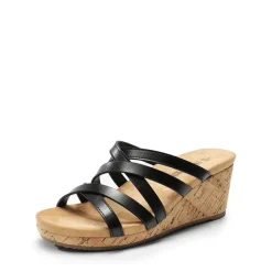 Velvety Layer Strappy Wedge Sandals
