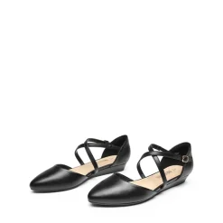 V-shaped Cutout Low Wedge Flats