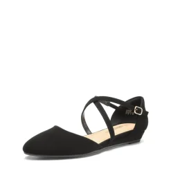 V-shaped Cutout Low Wedge Flats