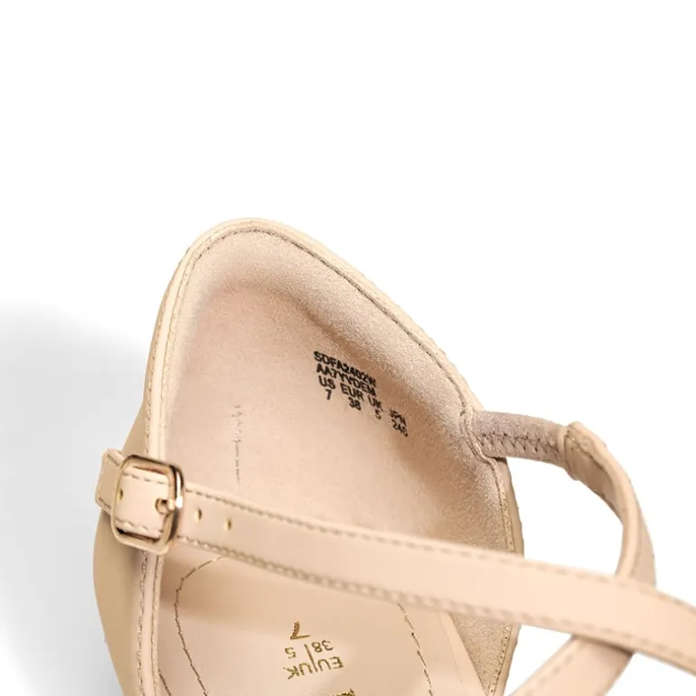 V-shaped Cutout Low Wedge Flats
