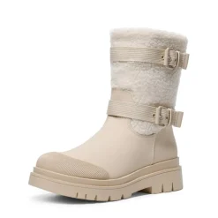Waterproof Fur Lining Mid Calf Snow Boots
