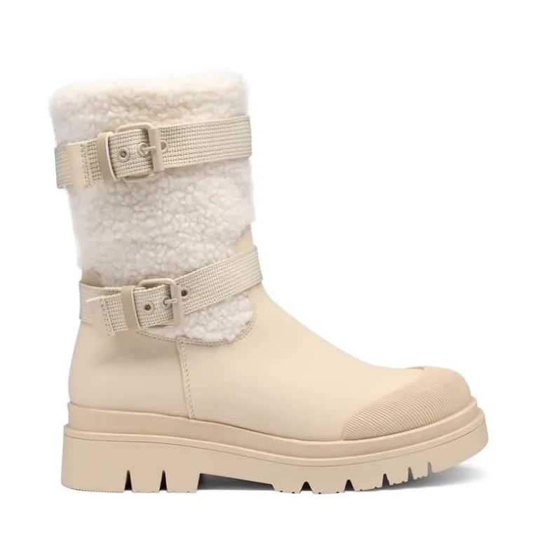 Waterproof Fur Lining Mid Calf Snow Boots