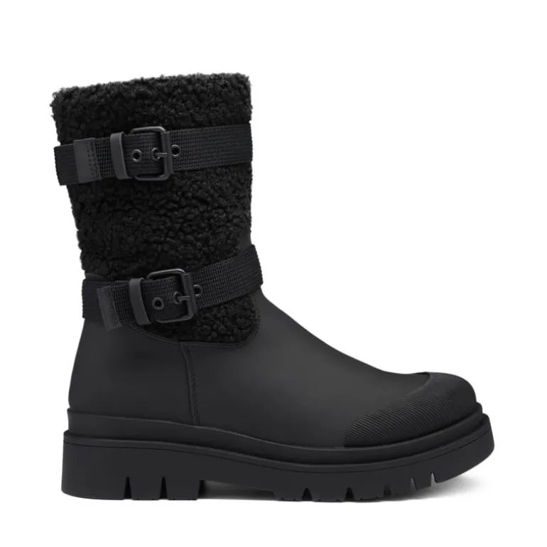 Waterproof Fur Lining Mid Calf Snow Boots