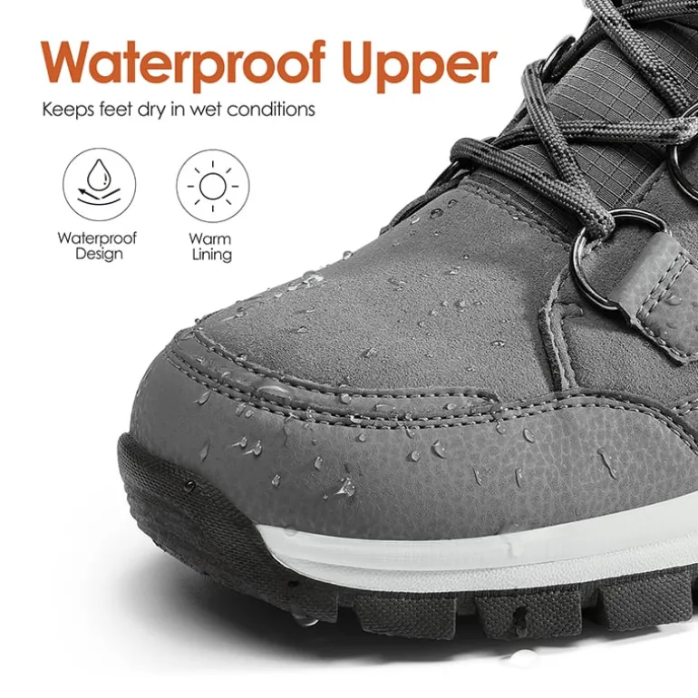 Waterproof Lace-Up Winter Snow Boots
