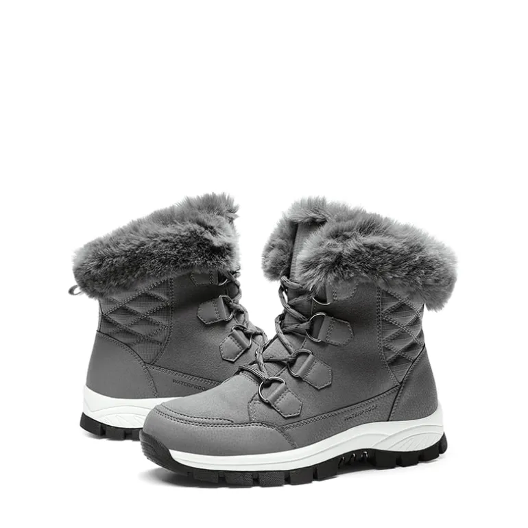 Waterproof Lace-Up Winter Snow Boots