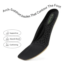 Water-Resistant Block Heel Knit Pumps