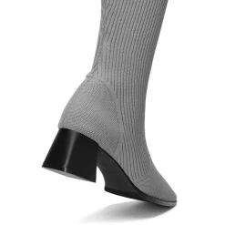 Water-Resistant Block Heel Knee High Boots