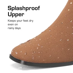 Water-Resistant Block Heel Knee High Boots