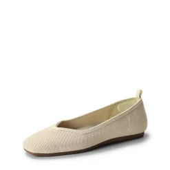 Water-Resistant Square-Toe Flats