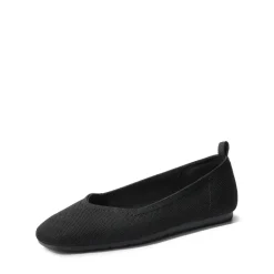 Water-Resistant Square-Toe Flats