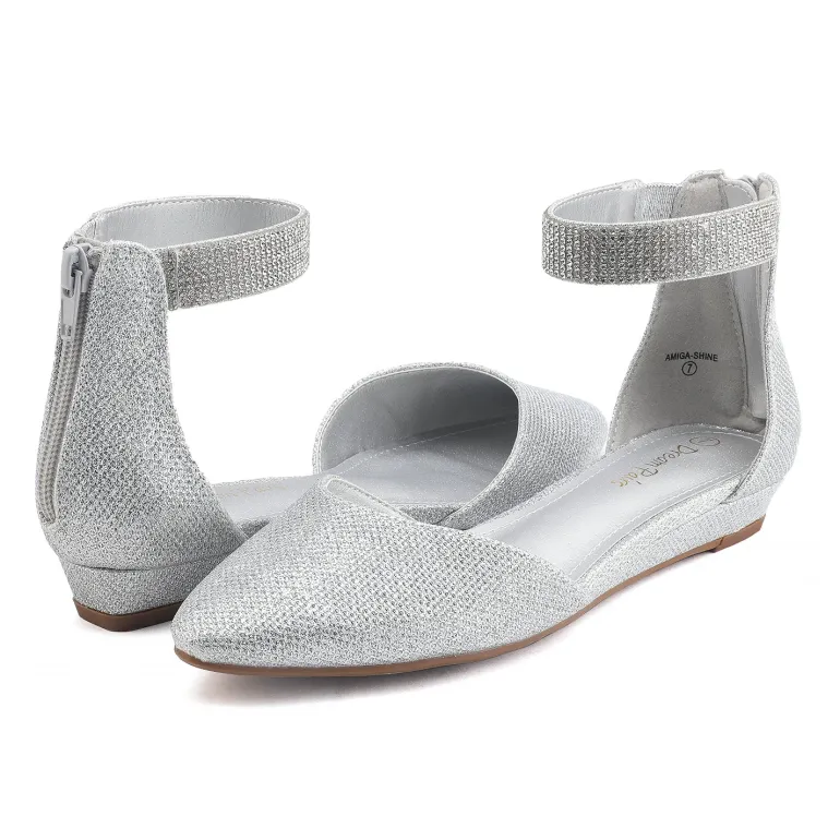 Wedge Ankle Strap Flats Shoes