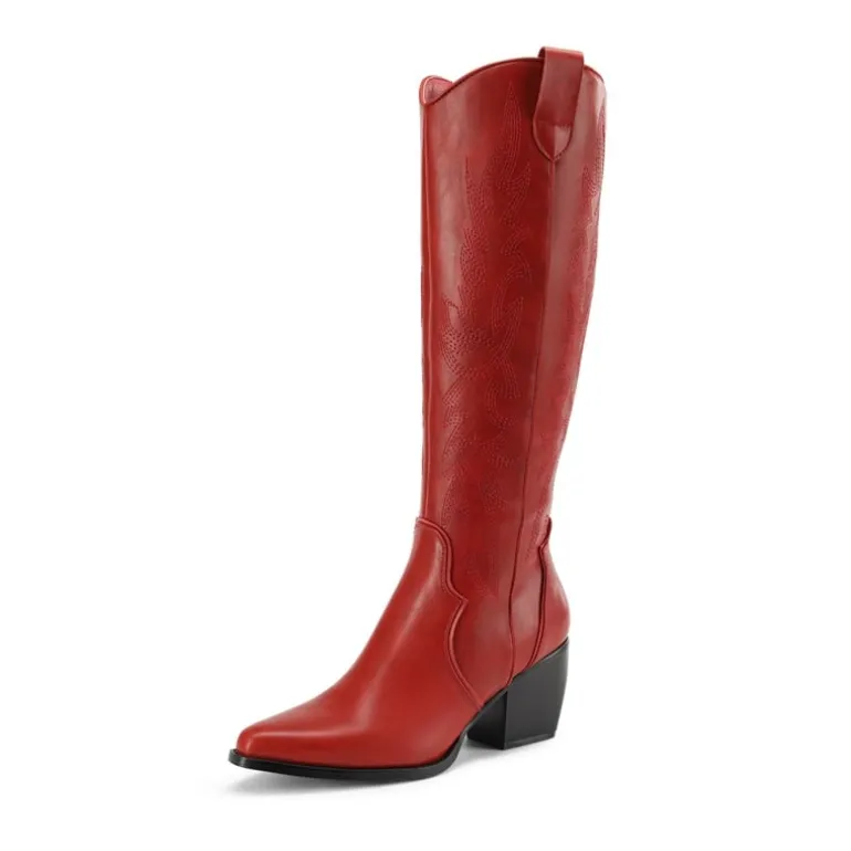 Wide Calf Cowgirl Knee High Boots