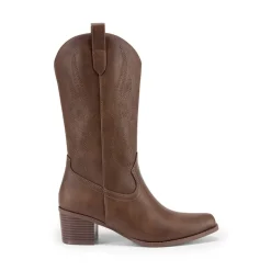 Wide Calf Embroidered Mid-Calf Cowboy Boots