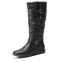 Wide Calf Knee High Faux Fur Boots
