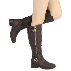 Wide Calf Knee High Riding Boots