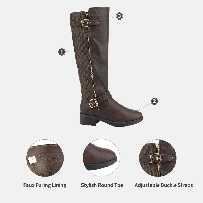 Wide Calf Knee High Riding Boots