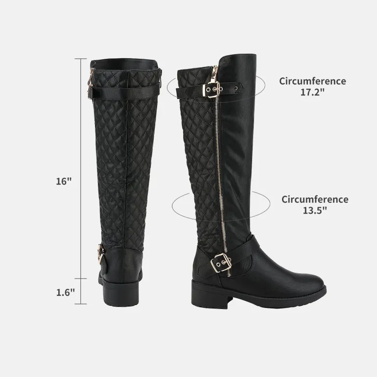 Wide Calf Knee High Riding Boots