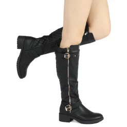 Wide Calf Knee High Riding Boots