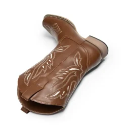 Wide-calf Square Toe Embroidered Cowboy Boots
