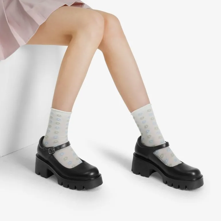 Wide Fit Y2K Platform Mary Jane Pumps