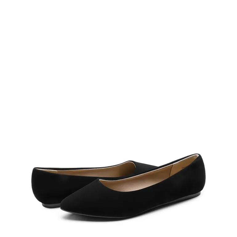Wide-Toe Breathable Pointed Toe Casual Flats