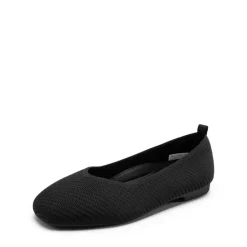 Wide-Toe Knit Flats