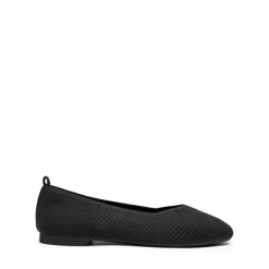 Wide-Toe Knit Flats