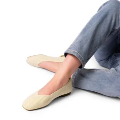 Wide-Toe Knit Flats