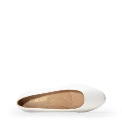 Wide-Toe Slip-On Low Heel Pumps