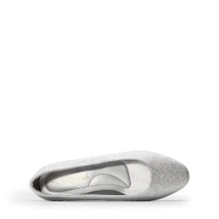 Wide-Toe Slip-On Low Heel Pumps