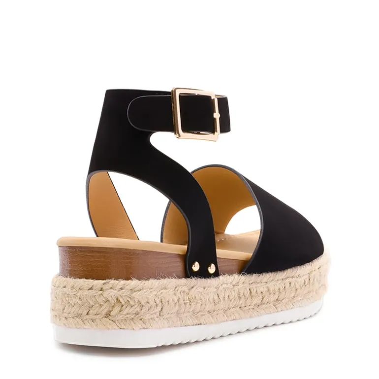 Wide-Toe Wedge Platform Espadrille Sandals