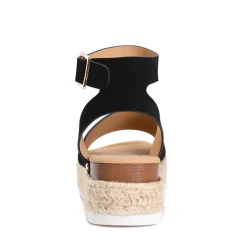 Wide-Toe Wedge Platform Espadrille Sandals