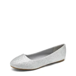 Wide Width Comfortable Ballerina Sparkly Flats