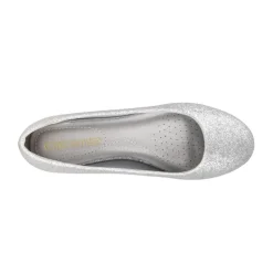 Wide Width Comfortable Ballerina Sparkly Flats