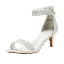 Wide Width Open Toe Kitten Heel Sandals