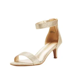 Wide Width Open Toe Kitten Heel Sandals